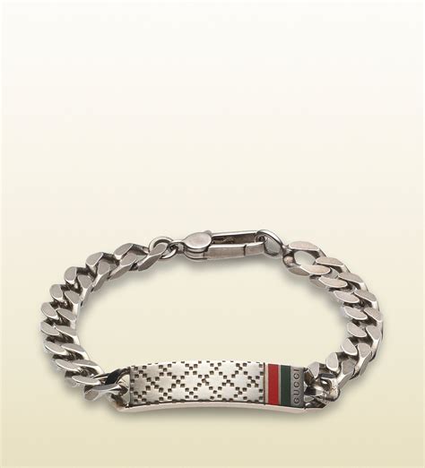 gucci silver bracelet for men